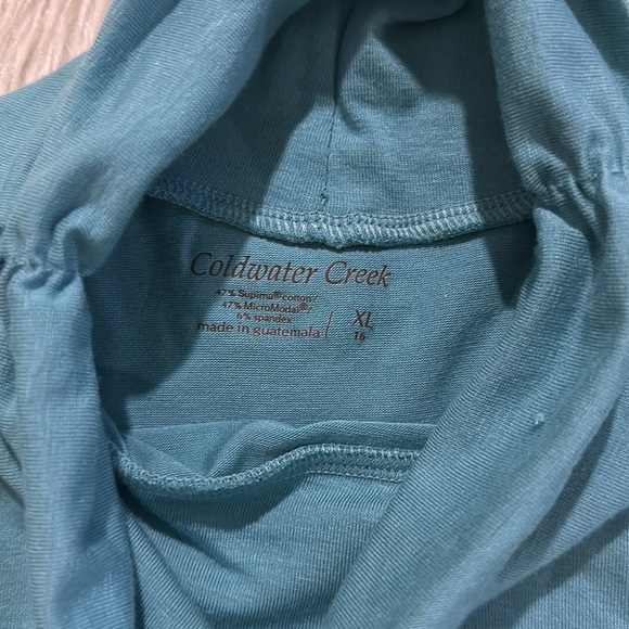 Cold water creek prima knit ruched turtle neck top size xl new - Picture 5 of 5